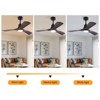 YIYIBYUS 42In Indoor Black and Brown Modern Ceiling Fan with 3-Color Integrated LED Light - 4 of 4