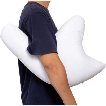 Cheer Collection Shoulder Support Pillow with Washable Cover - White