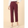 INSPIRE CHIC Women's High Waist Elastic Back Two Slant Pockets Office Work Ankle Pants - 3 of 4