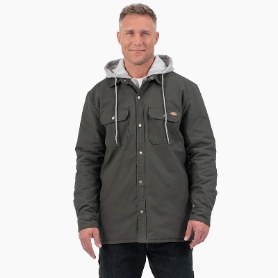 Dickies Duck Hooded Shirt Jacket, Olive Green (og), S : Target