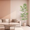 5.9/6.88FT Artificial Schefflera Tree Indoor With Natural Trunk And Realistic Leaves For Home Office Living Room Bedroom Foyer Porch Decor - 3 of 4