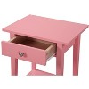 NicBex Nightstand with Storage Drawer Contemporary Side Table with Open Storage Shelf for Bedroom,Living Room - 4 of 4