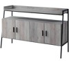 Vynxaria Modern Gray Oak & Black TV Stand, Max TV Size 50 in. - 2 of 4