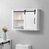 Luxenhome Farmhouse White Mdf Bathroom Wall Cabinet : Target
