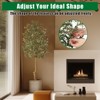 Artificial Olive Tree - Realistic Faux Olive Tree with Natural Wood Trunk and Lifelike Leaves, Perfect Potted Fake Olive Tree for Home, Office - 4 of 4