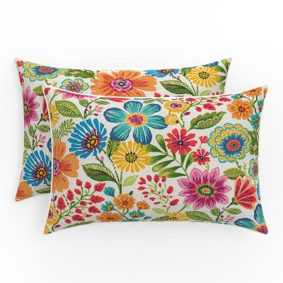 Gregoire Prima 2pc Outdoor Throw Pillows Blue - Pillow Perfect
