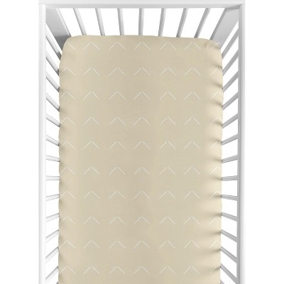 Image of Sweet Jojo Designs Boy, Girl, Unisex/Gender Neutral Baby Fitted Crib Sheet Woodland Arrow Taupe and White