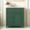 Mshliw 30 Inch Bathroom Vanity with Ceramic Sink, Freestanding Cabinet with Soft Close Doors, Drawer and Door Organizer Storage - 4 of 4