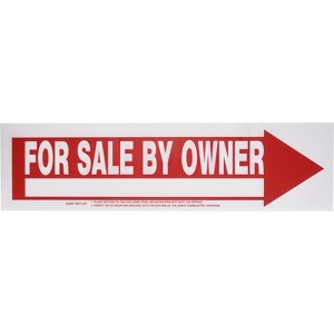 Hillman English Red/White For Sale Sign 6 in. H X 24 in. W - Case of 6 - 1 of 1