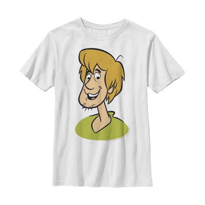 Boy's Scooby Doo Shaggy Big Face Smile T-shirt - White - Small : Target