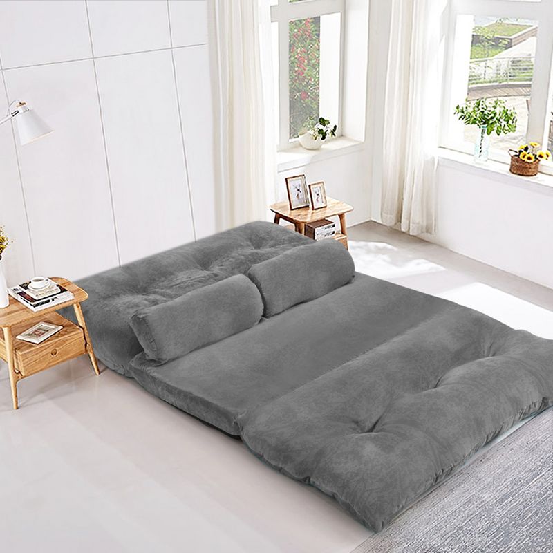 Costway Floor Sofa Bed 6-Position Adjustable Sleeper Lounge Couch with 2 Pillows, 3 of 11