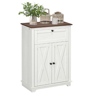 Farmhouse Sideboard Storage Cabinet with Doors and Drawer for Kitchen, Living room, 23.5"x11.75"x34.5" - 1 of 4