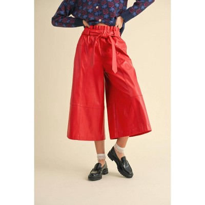 Women's Talk This Way Faux Leather Paper Waist Pants - &merci