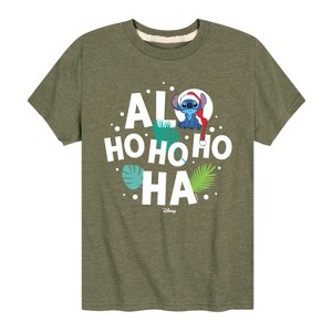 Boys' - Lilo and Stitch - Alo Ho Ho Ho Ha Short Sleeve Graphic T-Shirt - 1 of 4