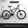 YONWAY 24-Inch MTB Bike with Disc Brakes, 21-Speed Gear System, Sturdy Durable Frame for Unisex Travel, Commuting and Mountain Cycling - 3 of 4