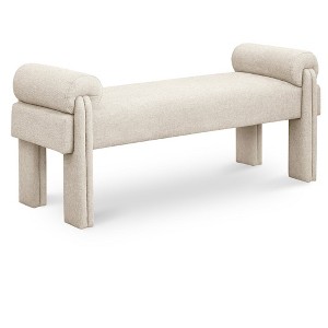 Meridian Furniture,Stefano Polyester Fabric Bench - 1 of 4