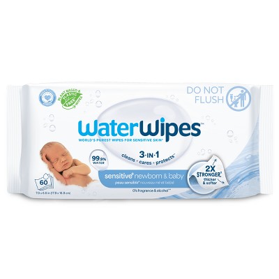 WaterWipes Plastic-Free Original Unscented 99.9% Water Based Baby Wipes - (Select Count)