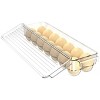 J&V TEXTILES Egg Container With Lid and Handle for Refrigerator Organization- Pack of 2 - Clear Stackable Egg Holder for Kitchen or Pantry - 4 of 4