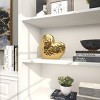 Olivia & May 11'' x 12'' Porcelain Heart Sculpture Gold: Luxury Glam Tabletop Decor, No Battery Required - 4 of 4