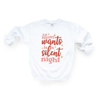Simply Sage Market Women's Graphic Sweatshirt Mom Wants A Silent Night