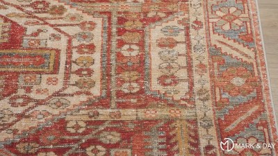 St David Burnt Orange Synthetic Fur Washable Oriental Rug 2'6" x 4'