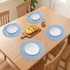 REGALWOVEN Round Placemats Set of 6 Woven Placemats for Dining Table Decor Indoor Kitchen Table Mat Wipe Clean - 3 of 4