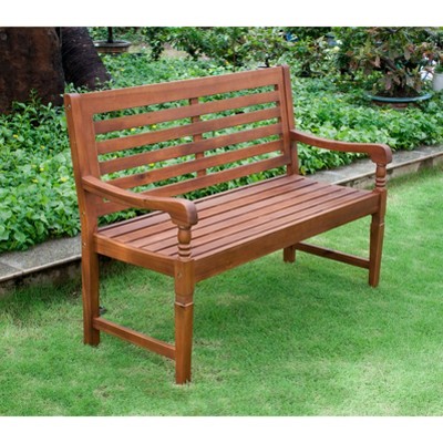Nantucket Natural Acacia Wood Garden Bench