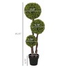 Aghana Digitals 35.5" Light Green Artificial Three-Ball Boxwood Topiary Tree - Pre-Potted Fake - 4 of 4