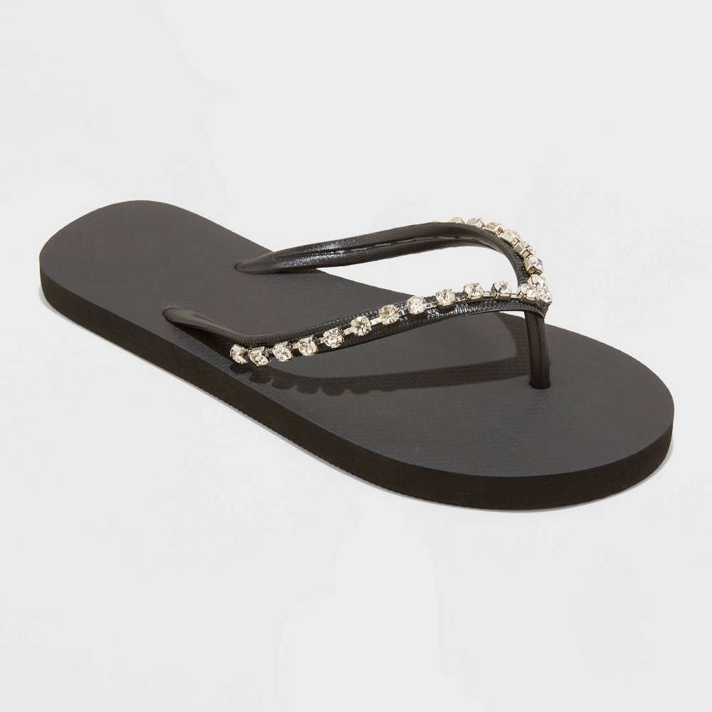 Women's Mary Flip Flop Sandals - Shade & Shore™ Black 7