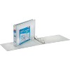Cardinal 11 x 17 ClearVue Slant-D Ring Binder 1 1/2" Cap White 22122 - 2 of 4