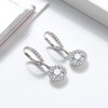 Halo Round Dangle Earrings for Women Sterling Silver Clear Cz Ginger Lyne Collection - 2 of 4