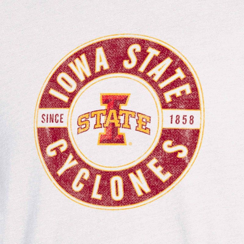 NCAA Iowa State Cyclones Men&#39;s White Biblend T-Shirt, 3 of 4