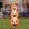 Gemmy Airblown Inflatable Triple JOL Stack, 4 ft Tall, Multi - 2 of 4