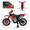 6V Kids Electric Dirt Bike Ride-On Motorcycle with Training Wheels – Red - 3 of 4