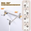 WOWOW Wall Mounted Pot Filler Faucet with Double Joint Swing Arms in Brushed Nickel - 4 of 4
