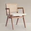 KLAREL Elye Armchair | Cane Backed Dining Chair With Leather Seat - 2 of 4