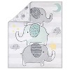 The Peanutshell 5-Piece Elephant Dreams Baby Crib Bedding Set for Boys and Girls with Extra Sheet, Quilt and Blanket - 3 of 4