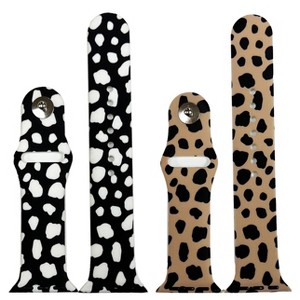 Olivia Pratt 2 Pack Printed Silicone Apple Watch Band - 1 of 4