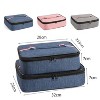2pcs Small Waterproof Portable Lunch Bag Outdoor Picnic Lunch Box Insulation Bag(Navy) - 2 of 4