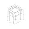 Monarch Specialties Accent Table Side End Nightstand Lamp Living Room Bedroom Metal Laminate Black Contemporary Modern - 3 of 4