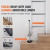 VEVOR Ladder Levler, 20 inch Steel 550lbs Load Ladder Leveling Tool, Pitch Hopper, Stair Ladder Stabilizer with Storage, Silver - 3 of 4