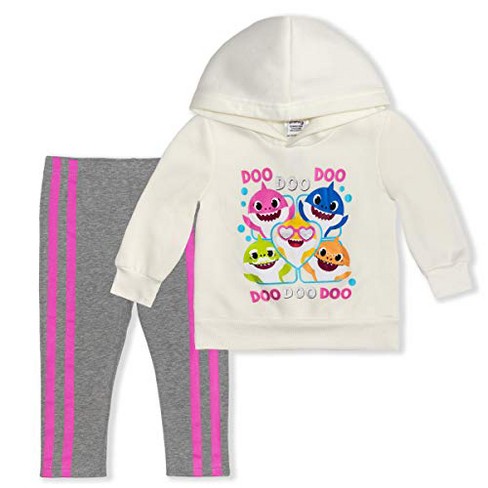 Nickelodeon Girl's 2-piece Baby Shark Pullover Graphic Hoodie And ...