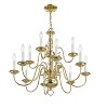 Livex Lighting Williamsburgh 12 - Light Chandelier in  Polished Brass - 3 of 4