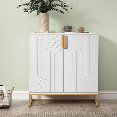 Syemin Decorative Storage Cabinets, 2 Door Storage Cabinet Sideboard, Suitable for Living Room, Entryway and Kitchen Dining Room,