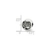 Black Bow Jewelry Music Notes and Staff Cylinder Bead Charm in Antiqued Sterling Silver - 2 of 3