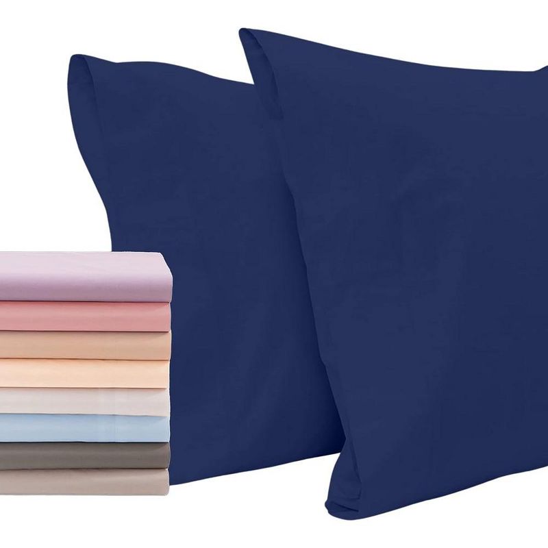 Superity Linen Queen Pillow Cases  - 2 Pack - 100% Premium Cotton - Open Enclosure, 1 of 8