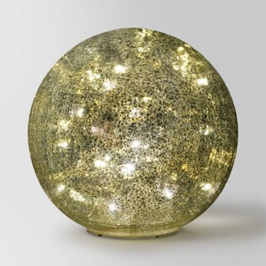 7" Christmas Mercury Lit Glass Orb Silver - Wondershop™ - 1 of 3
