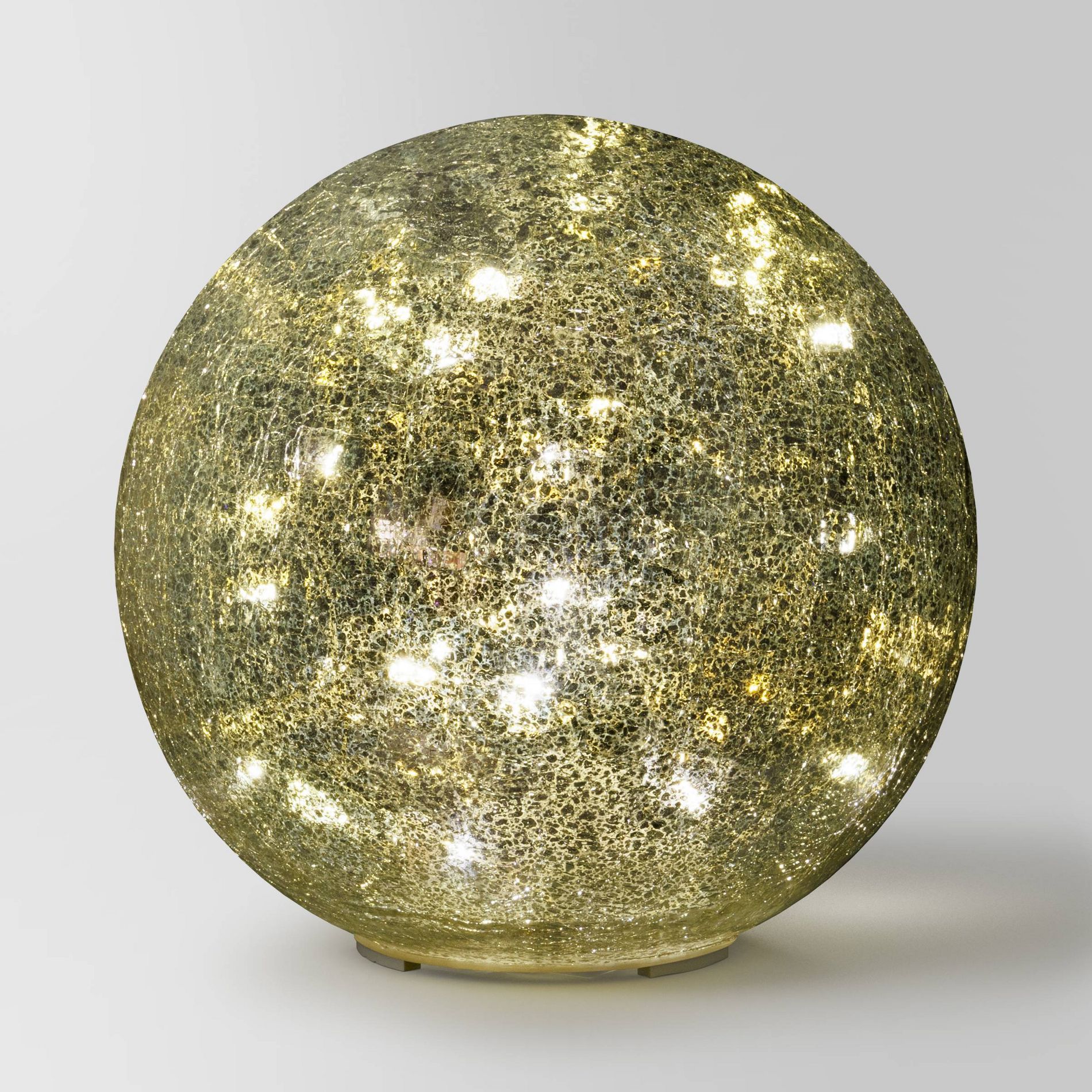 7" Christmas Mercury Lit Glass Orb Silver - Wondershop™