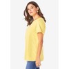Roaman's Plus Size Cotton Ultimate Swing Tee With Keyhole Back - 4 of 4