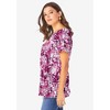 Roaman's Women's Plus Size Swing Ultimate Tee With Keyhole Back - 4 of 4